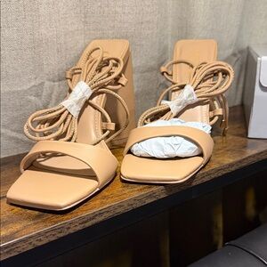 Elegant Tan Strappy Heels